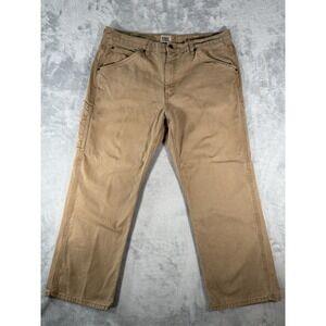 Schmidt Workwear Pants Mens 40x30 Brown Canvas‎ Carpenter
